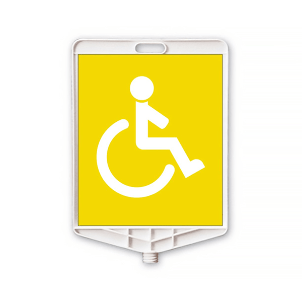 Semn dreptunghiular din plastic pentru parcare cu dizabilitati