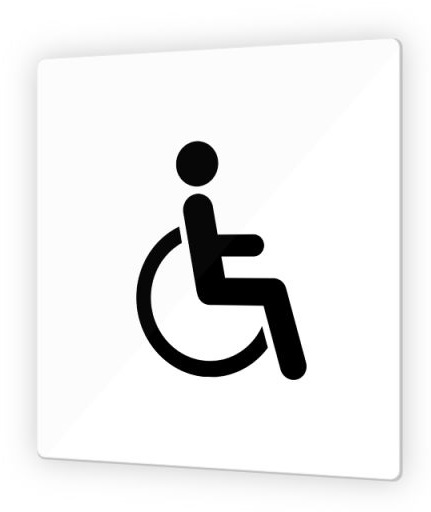Semn din plastic pentru toaleta persoana cu handicap