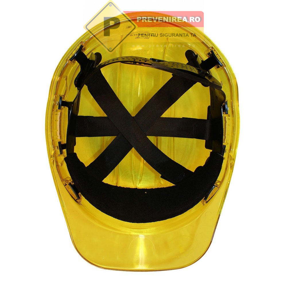 Cască de Protecție Galbenă Ventilată Personalizată - Siguranță și Confort la Locul de Muncă
