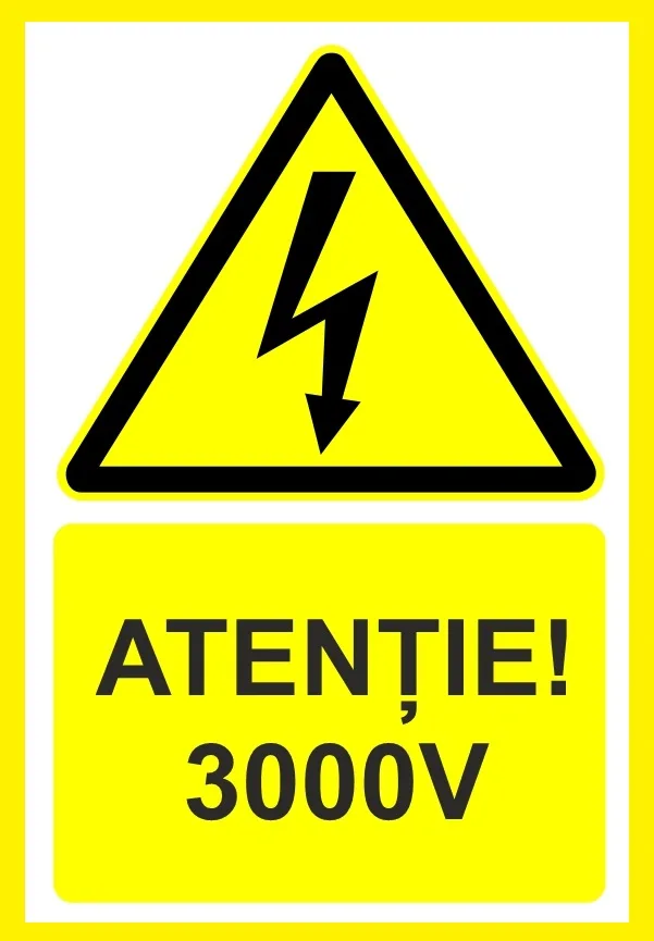Placuta atentie 3000v