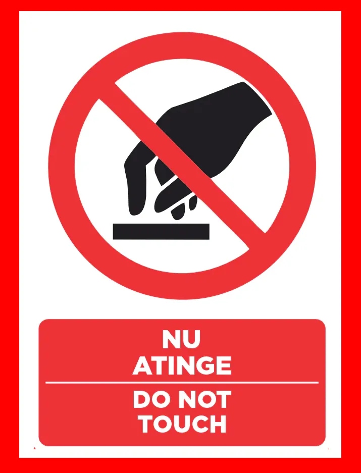 Placuta nu atinge do not touch