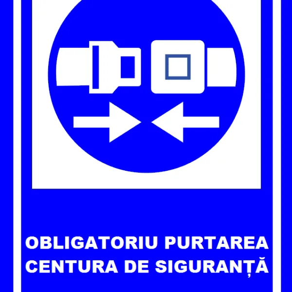 placuta obligatoriu purtarea centura de siguranta