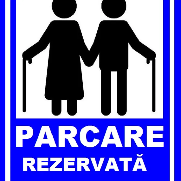 Placuta pentru parcare rezervata batranilor seniori