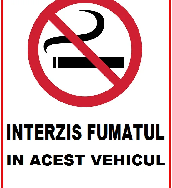Placuta interzis fumatul in acest vehicul