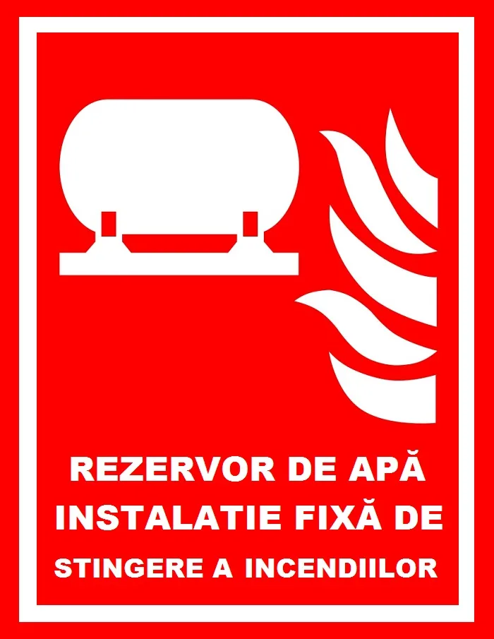 Placuta pentru rezervor de apa instalatie fixa de stingere a incendiilor