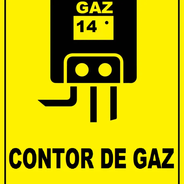 Placuta reflectorizanta pentru contor de gaz