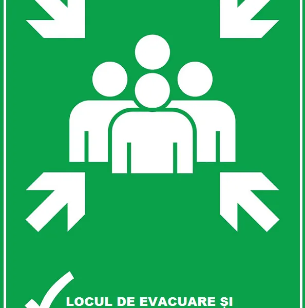 Placuta pentru locul de evacuare si mancare in caz de urgenta