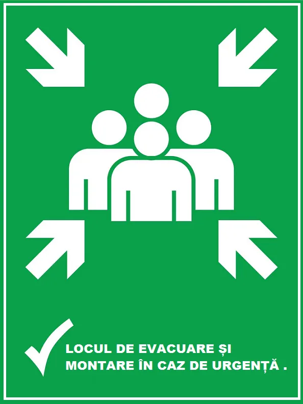Placuta pentru locul de evacuare si mancare in caz de urgenta