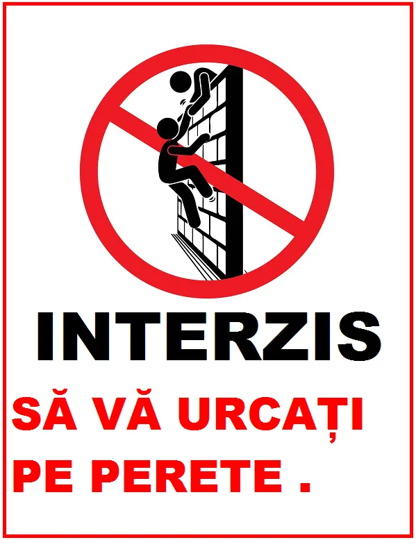 Placuta nu va urcati pe perete