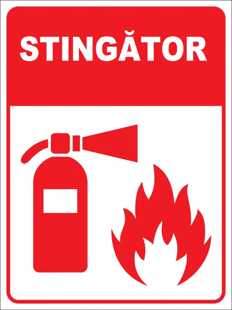 Placuta reflectorizanta pentru stingator
