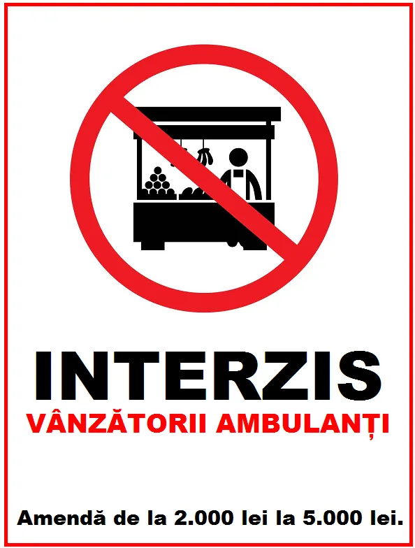Placuta interzis vanzatorii ambulanti