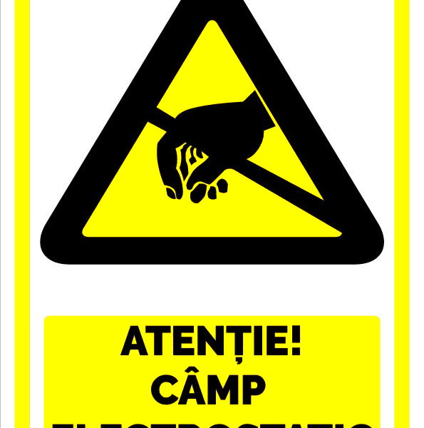 Semn pentru atentie camp electrostatic