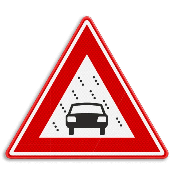Indicator de Avertisment Vizibilitate Slabă - Semnalizare Rutieră Omologată și Foarte Vizibilă