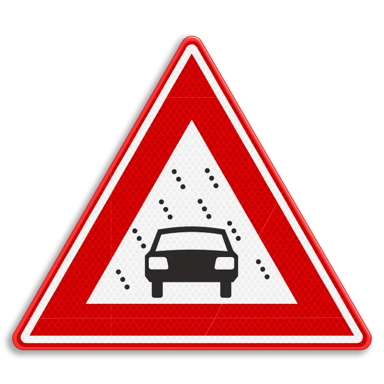 Indicator de Avertisment Vizibilitate Slabă - Semnalizare Rutieră Omologată și Foarte Vizibilă
