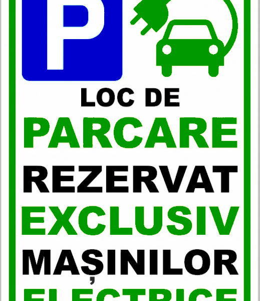 Indicator pentru loc de parcarea  masinilor electrice