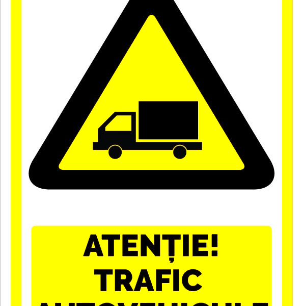 Indicator Atenție Trafic Autovehicule - Semnalizare de Avertizare
