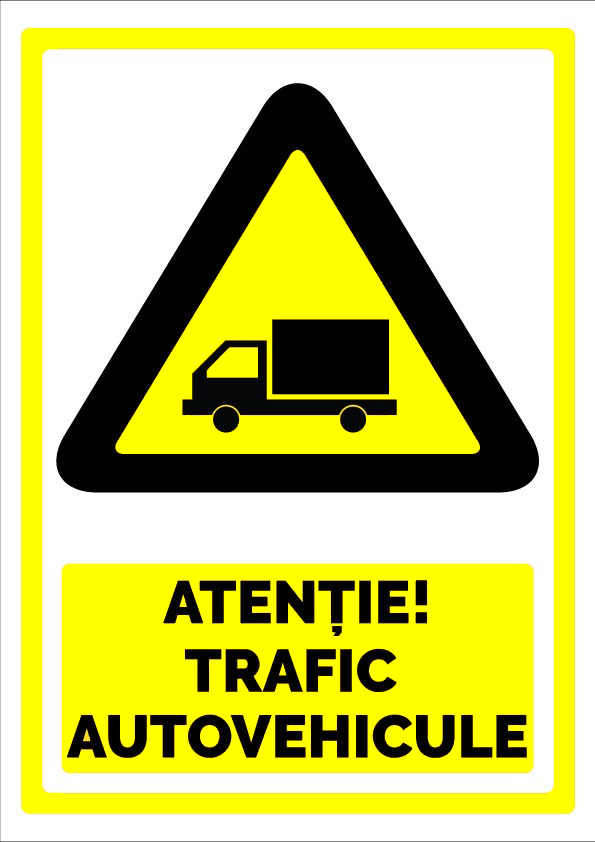 Indicator Atenție Trafic Autovehicule - Semnalizare de Avertizare