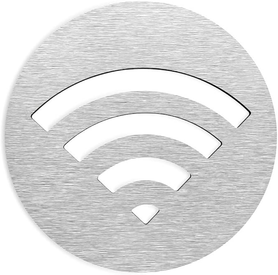 Semn WiFi INTERNET din Aluminiu Personalizat pentru Orice Spațiu