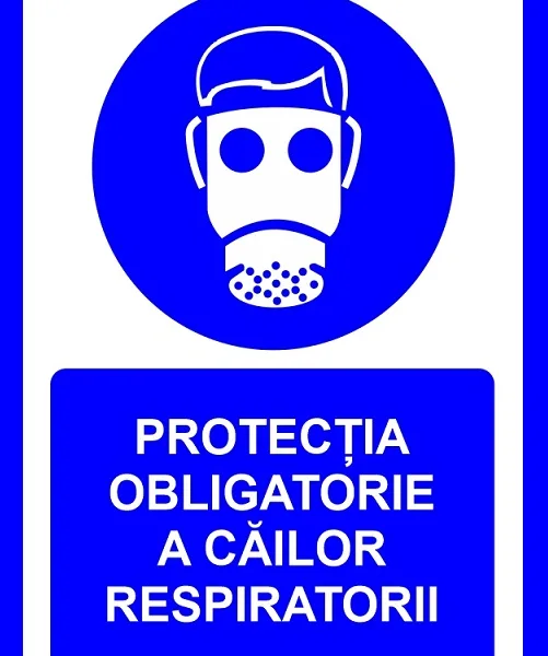 Placuta  pentru protectia obligatorie a cailor respiratorii
