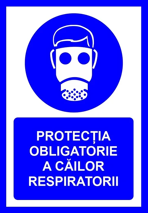 Placuta  pentru protectia obligatorie a cailor respiratorii