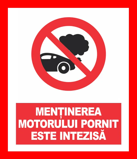 Placuta pentru mentinerea motorului pornit este interzisa