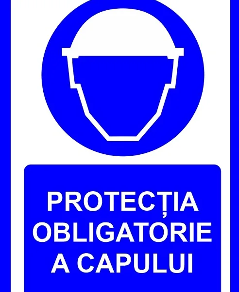 placuta pentru protectia obligatorie a capului
