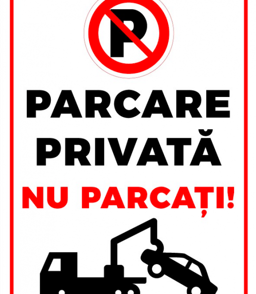 Indicator nu parcati parcari private