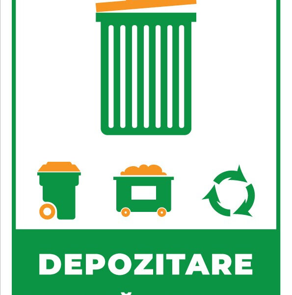 Indicator Depozitare Zilnică Deșeuri - Semnalizare Clară pentru Gestionarea Corectă a Gunoiului