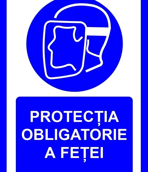 placuta pentru protectia obligatorie a fetei
