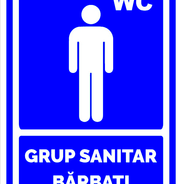 Semn de grup sanitar barbati