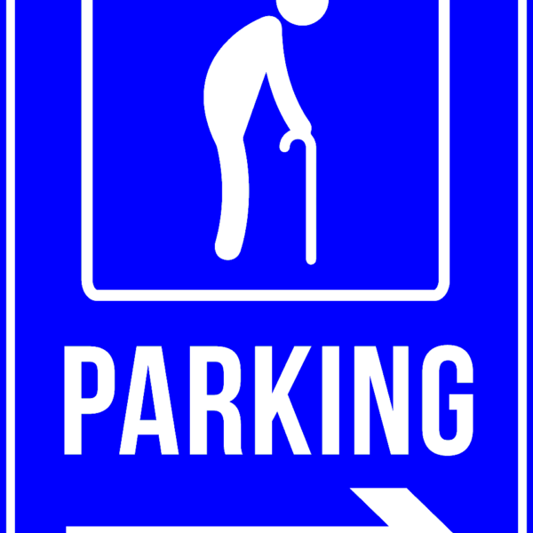 Indicator „Loc rezervat pentru bătrâni / persoane cu dificultăți - Parking”