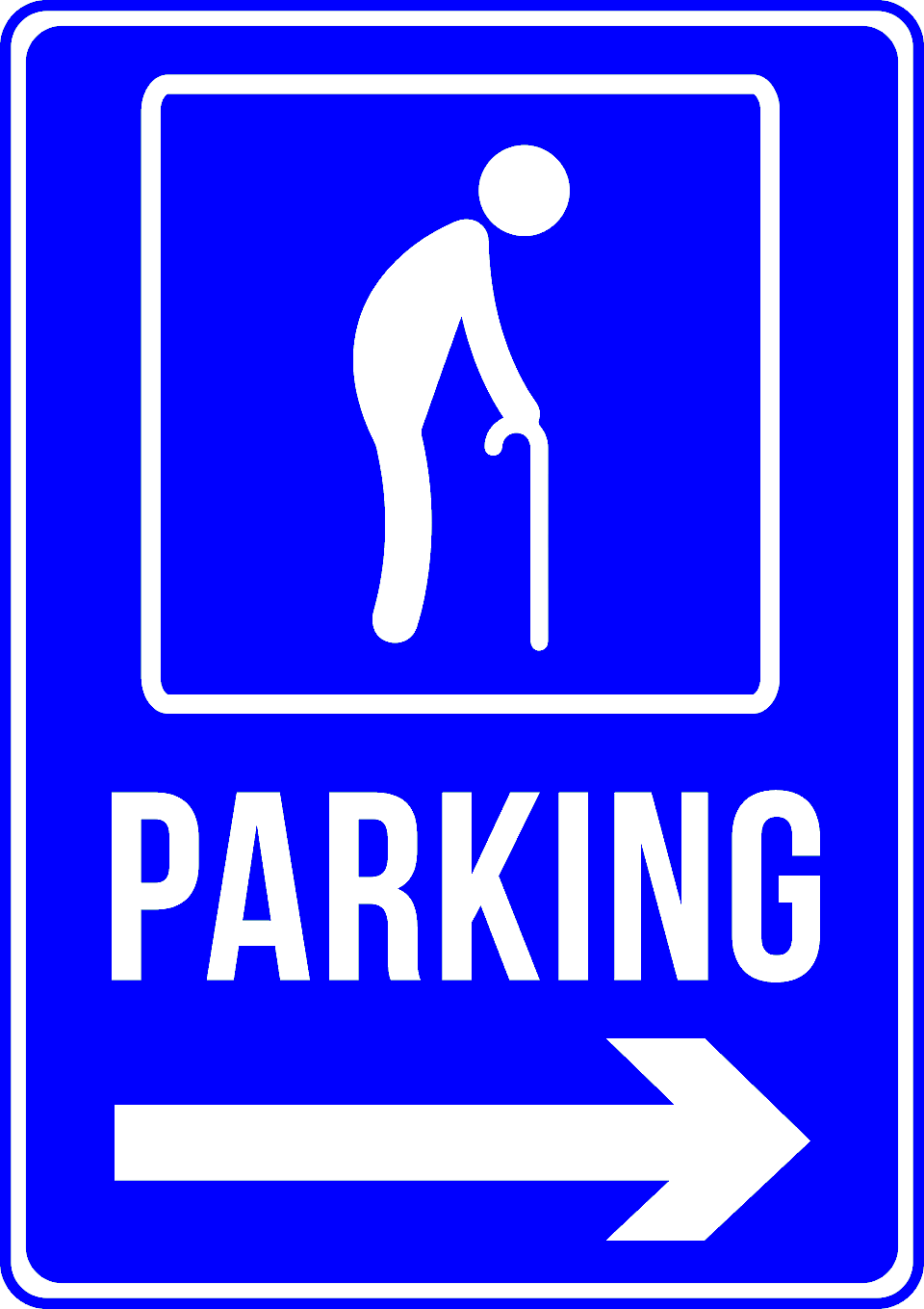 Indicator „Loc rezervat pentru bătrâni / persoane cu dificultăți - Parking”