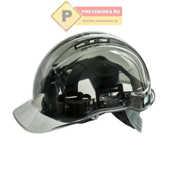 Cască de protecție ventilată neagră pentru construcții și industrie
