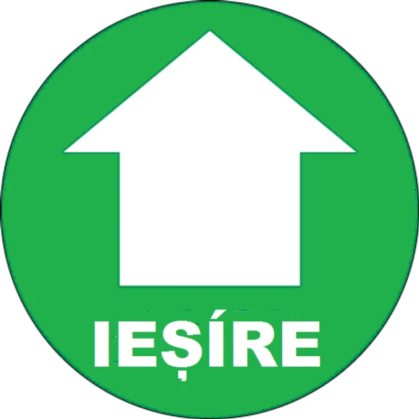 Eticheta „Ieșire pentru podea - marcaj în cerc” - Semnalizare completă SSM și PSI
