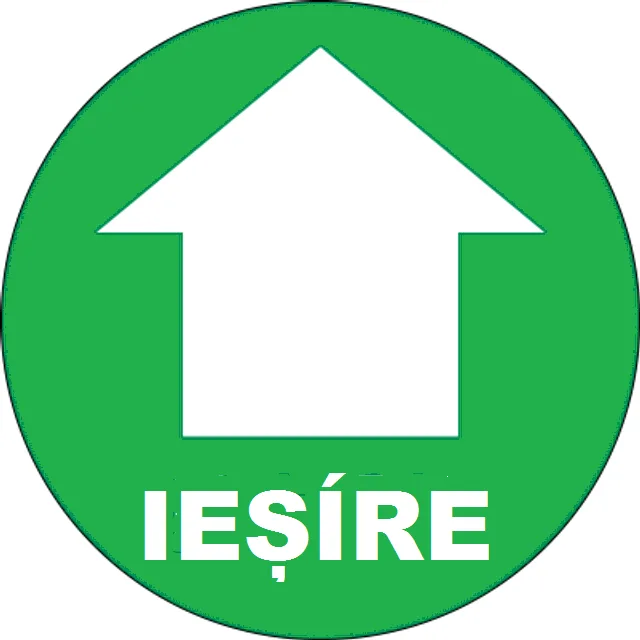 Eticheta „Ieșire pentru podea - marcaj în cerc” - Semnalizare completă SSM și PSI