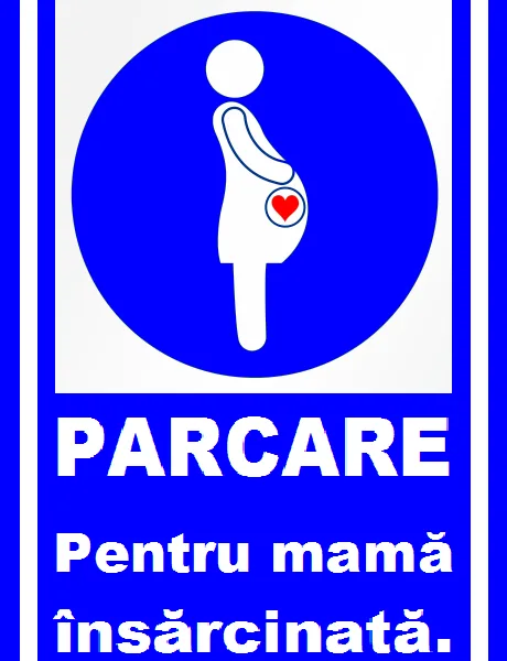 Placuta pentru parcare mama însarcinata