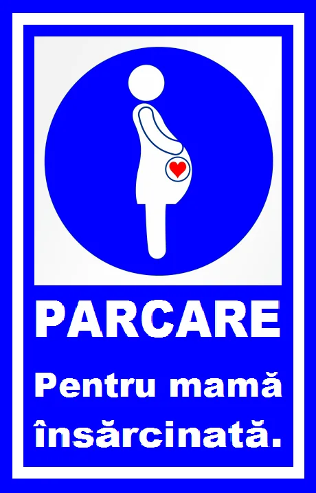 Placuta pentru parcare mama însarcinata