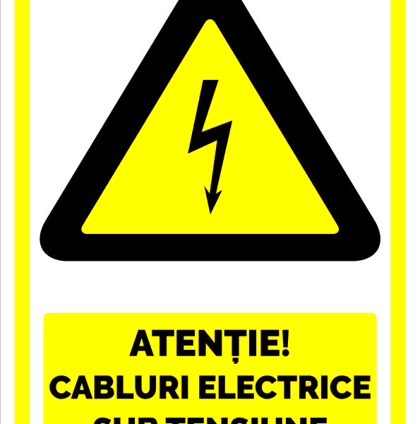 Indicator pentru atentie cabluri electrice sub tensiune