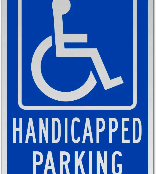 Semn Parcare Handicap - Indicator Persoane cu Dizabilități pentru Parcări Private și Publice