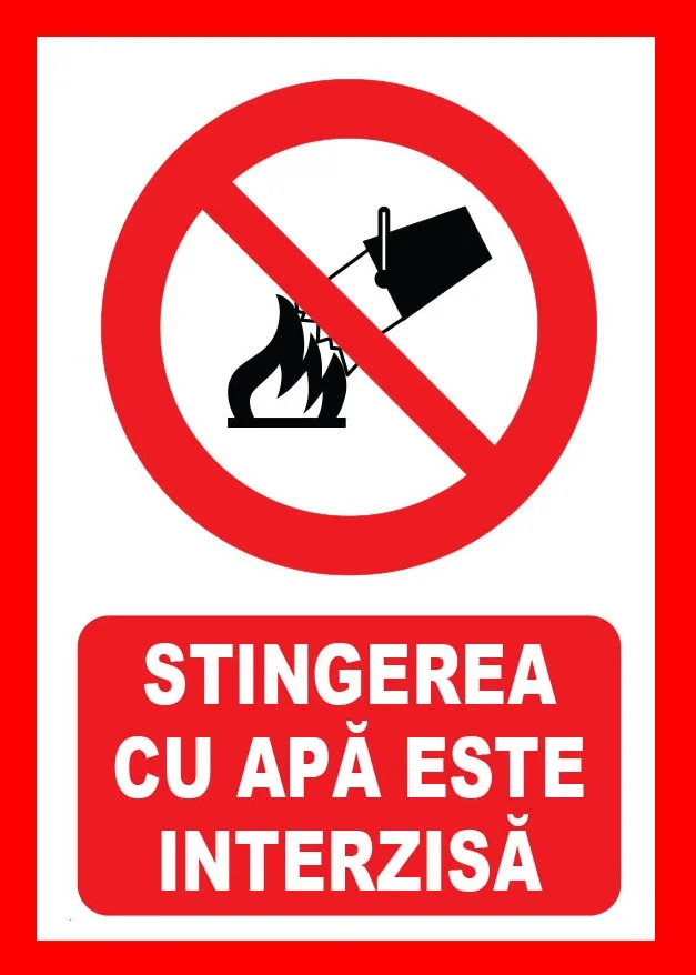 Placuta stingerea cu apa este interzisa