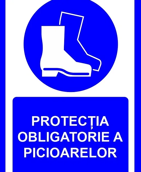 placuta pentru protectia obligatorie a picioarelor