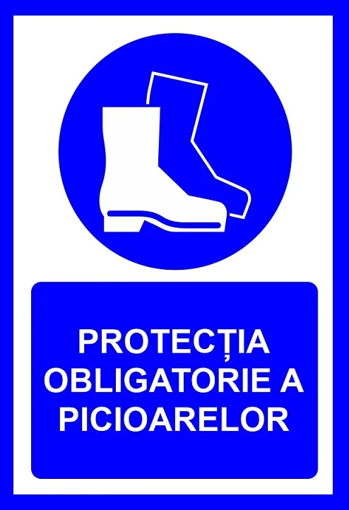 placuta pentru protectia obligatorie a picioarelor