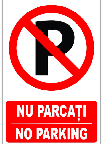indicator pentru parcare nu parcati no parking