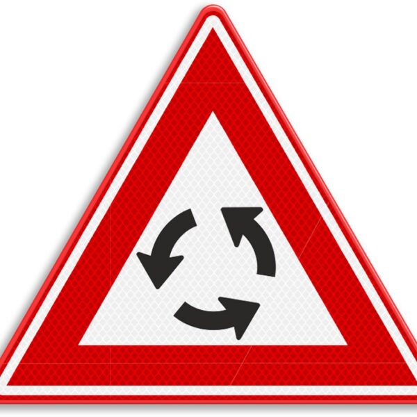 Semn de circulație presemnalizare sens giratoriu