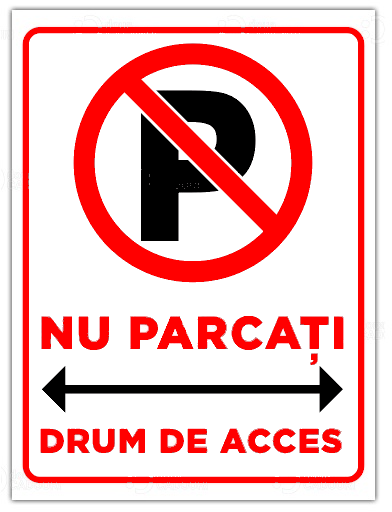 indicator pentru drum de acces nu parcati