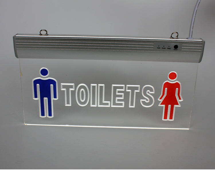 Semne de wc cu LED-uri dublu față
