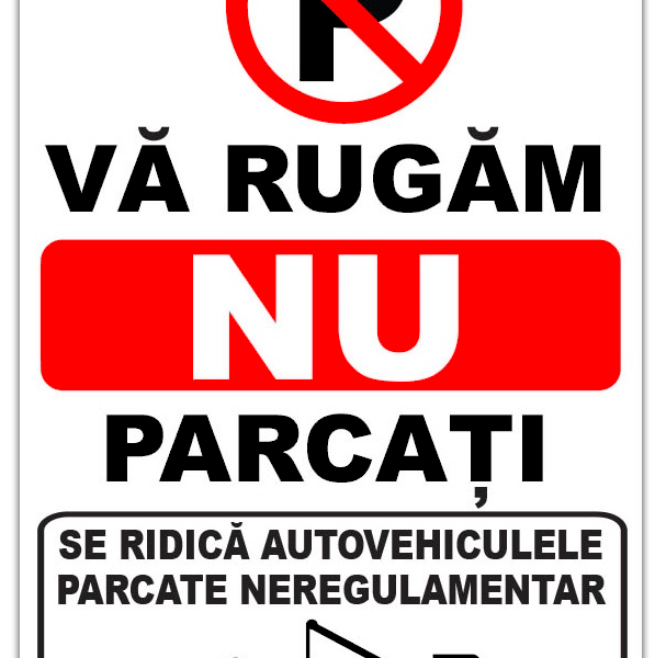 Indicator pentru masinile parcate neregulamentar