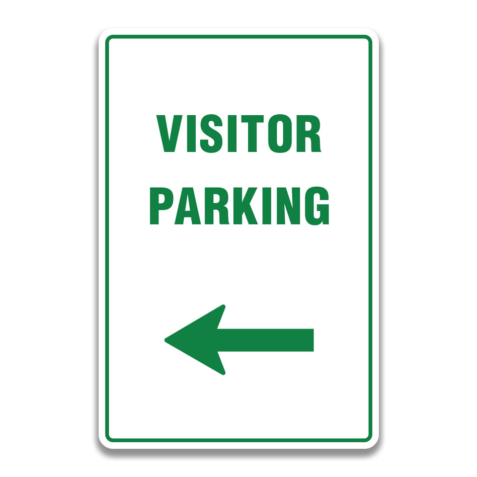 VISITOR PARKING LEFT SIGN