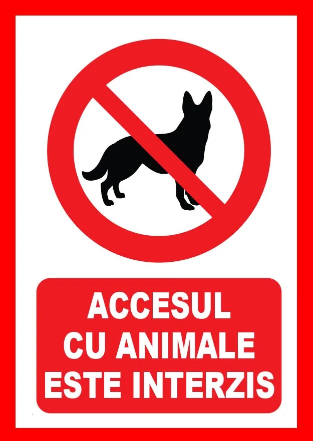 Placuta accesul cu animale este interzis