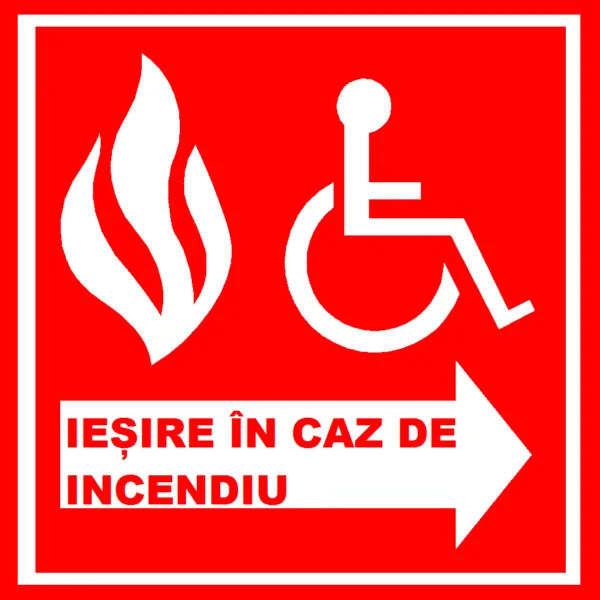 Placuta pentru iesire in caz de incendiu